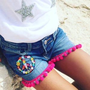SHORTS BAMBINA FLOWER POWER