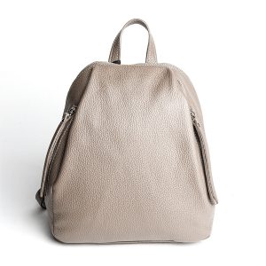 ZIP – zainetto in pelle dollaro taupe